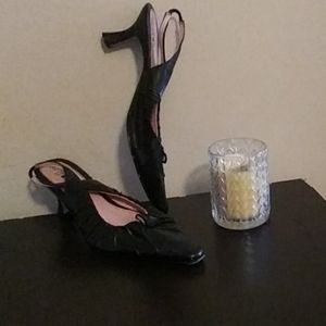 Simple Black Slingback Pump